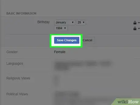 Image intitulée Change Your Birthday on Facebook Step 13