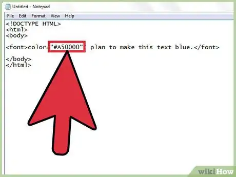 Image intitulée Use Font Color Tags in HTML Step 6
