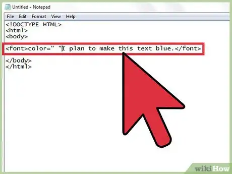 Image intitulée Use Font Color Tags in HTML Step 2