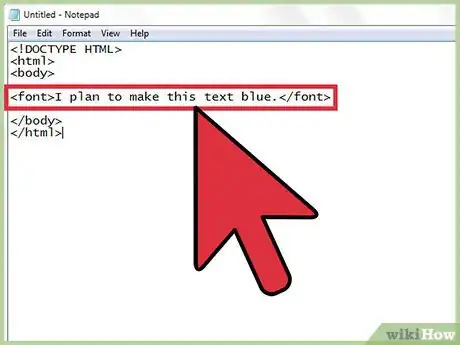 Image intitulée Use Font Color Tags in HTML Step 1
