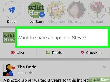 Image intitulée Add Photos to a Post on Facebook Step 2