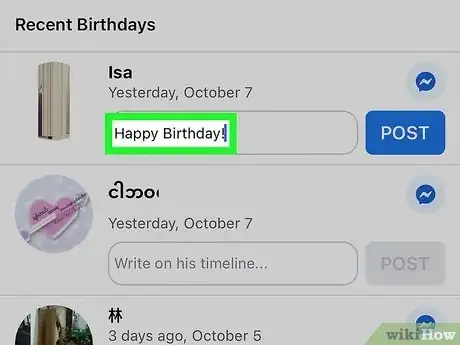 Image intitulée Wish Happy Birthday on Facebook Step 6