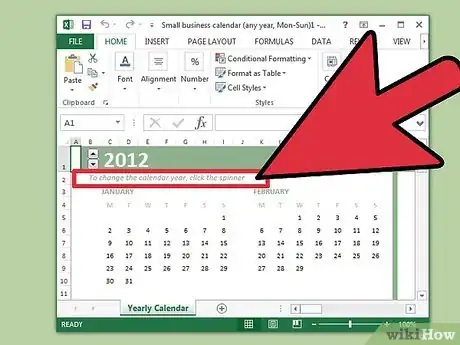 Image intitulée Create a Calendar in Microsoft Excel Step 3