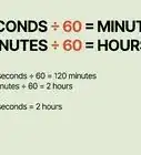 convertir des secondes en minutes