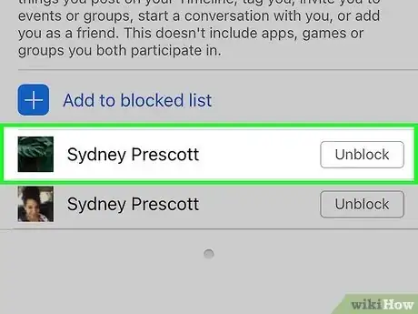 Image intitulée Unblock Someone on Facebook Step 7