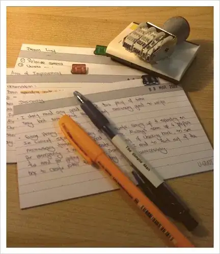 Image intitulée My Pile of Index Card