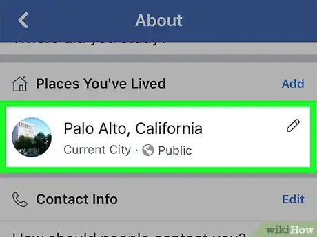 Image intitulée Change Your Location on Facebook Step 6