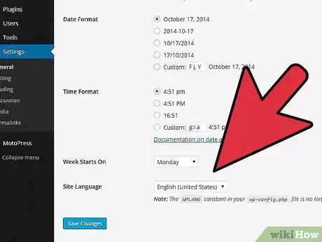 Image intitulée Change the Default Language in Wordpress Step 6
