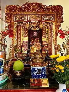 The altar of the general at Thanh Tran Temple, District 1