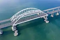 Aerial view of the Crimean Bridge