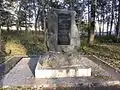 The grave of 3 officers of the 16th Army who died in the line of duty, with a tombstone