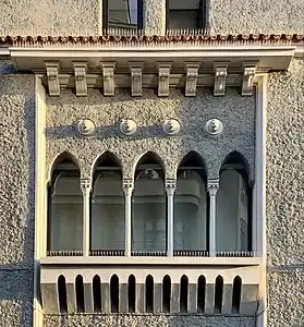 Window of Strada George Enescu no. 14, Bucharest, unknown architect, 1930s