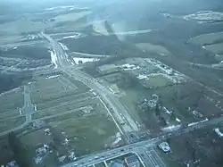 An aerial view of Clarksburg, Maryland in January 2007.