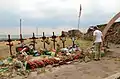 Closeup of fallen DPR fighters that died for the capture of the hill
