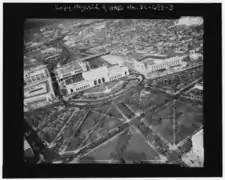 Aerial view northeast of Union Station where Swampoodle stood