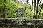 The sculpture on the Kall Bridge.