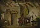 Stage design for Heart of Midlothian; Deans' Cottage