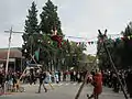 Goychay (city), 2011 year. Acrobat's performance at the Pomegranate Festival.