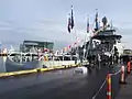 Ship arriving in Reykjavík
