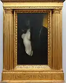 Die Sünde, by Franz Stuck, from 1893, in a frame with a pair of engaged Doric columns