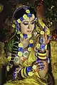 A traditional Bangladeshi bride on her Gaye Holud