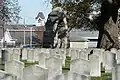 Gravestones and the main memorial