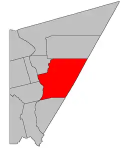Location within Carleton County, New Brunswick