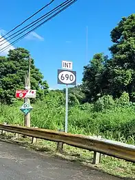 PR-2 near its junction with PR-690 in Bajura