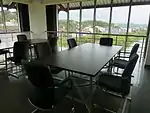 Reading gallery, overlooking capital Panjim (Panaji).