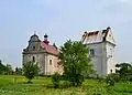 Kostel of the Holy Trinity (1412) with bell tower (1764), complex
