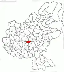Location in Mureș County