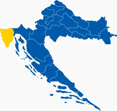 Results in all of Croatia's counties: the candidate with the majority of votes in each administrative division..mw-parser-output .legend{page-break-inside:avoid;break-inside:avoid-column}.mw-parser-output .legend-color{display:inline-block;min-width:1.25em;height:1.25em;line-height:1.25;margin:1px 0;text-align:center;border:1px solid black;background-color:transparent;color:black}.mw-parser-output .legend-text{}  Franjo Tuđman .mw-parser-output .legend{page-break-inside:avoid;break-inside:avoid-column}.mw-parser-output .legend-color{display:inline-block;min-width:1.25em;height:1.25em;line-height:1.25;margin:1px 0;text-align:center;border:1px solid black;background-color:transparent;color:black}.mw-parser-output .legend-text{}  Zdravko Tomac .mw-parser-output .legend{page-break-inside:avoid;break-inside:avoid-column}.mw-parser-output .legend-color{display:inline-block;min-width:1.25em;height:1.25em;line-height:1.25;margin:1px 0;text-align:center;border:1px solid black;background-color:transparent;color:black}.mw-parser-output .legend-text{}  Vlado Gotovac
