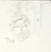 Décor of the upper vestibule. Stockholm, NMH CC 1078