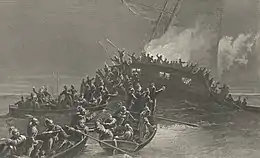 Image 10Providence Revolutionaries burned HMS Gaspee in Warwick in protest of British customs laws (from Rhode Island)