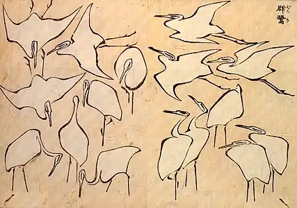 Egrets from Quick Lessons in Simplified Drawing