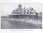 Photograph of the residence, overlooking Cape Cod