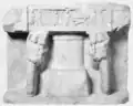 Funerary monument from via Labicana with a sella curulis.