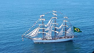 Cisne Branco (White Swan) sailing frigate, insignia ship of the Brazilian Navy.