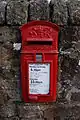 A GVIR Lamp box in a wall near Chatsworth, Derbyshire