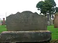 Gravestone of John Gemmell. He was a surgeon to the American Royal Reformers, fighting with the regular army in the American War of Independence.