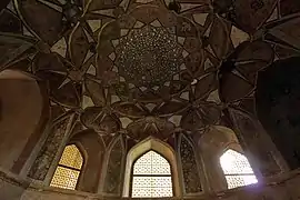 Interior of a ceiling in Hasht Behesht.