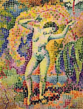 Jean Metzinger, 1906, La danse (Bacchante), oil on canvas, 73 x 54 cm. Last known location Kröller-Müller Museum, Otterlo, Netherlands