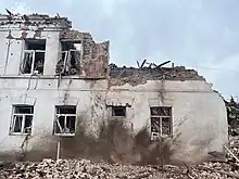 Kupiansk local history museum after the Russian shelling on April 25, 2023