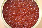 Salmon roe, sometimes called red caviar