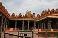 Large pillared mantapa with sala towers in the Nanjundeshwara Temple, Nanjangud