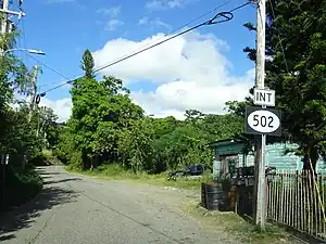 PR-501 near its junction with PR-502 in Marueño