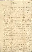 Letter from Israel Shreve to Mary "Polley" Shreve, his wife, 1779