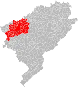 Location in the Doubs department