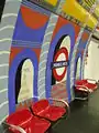 Decoration on eastbound platform
