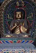 Ming dynasty (1368–1644) statue of Vairocana in Huayan Temple in Datong, Shanxi, China, one out of a set of statues of the Five Tathāgatas